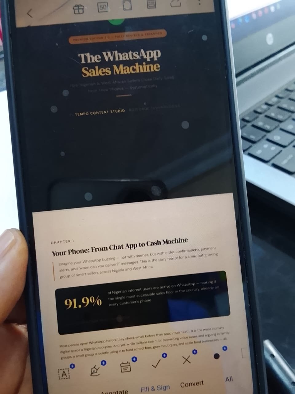 WSE Playbook Chapter 1 — The WhatsApp Gold Mine You're Sitting On — open on a phone